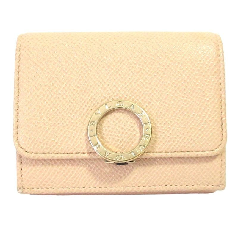 Bvlgari Trifold Wallet Mini Peach
