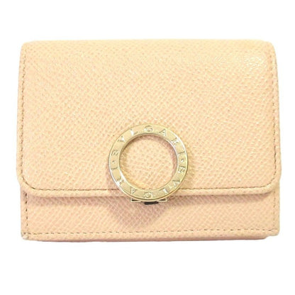 Bvlgari Trifold Wallet Mini Peach