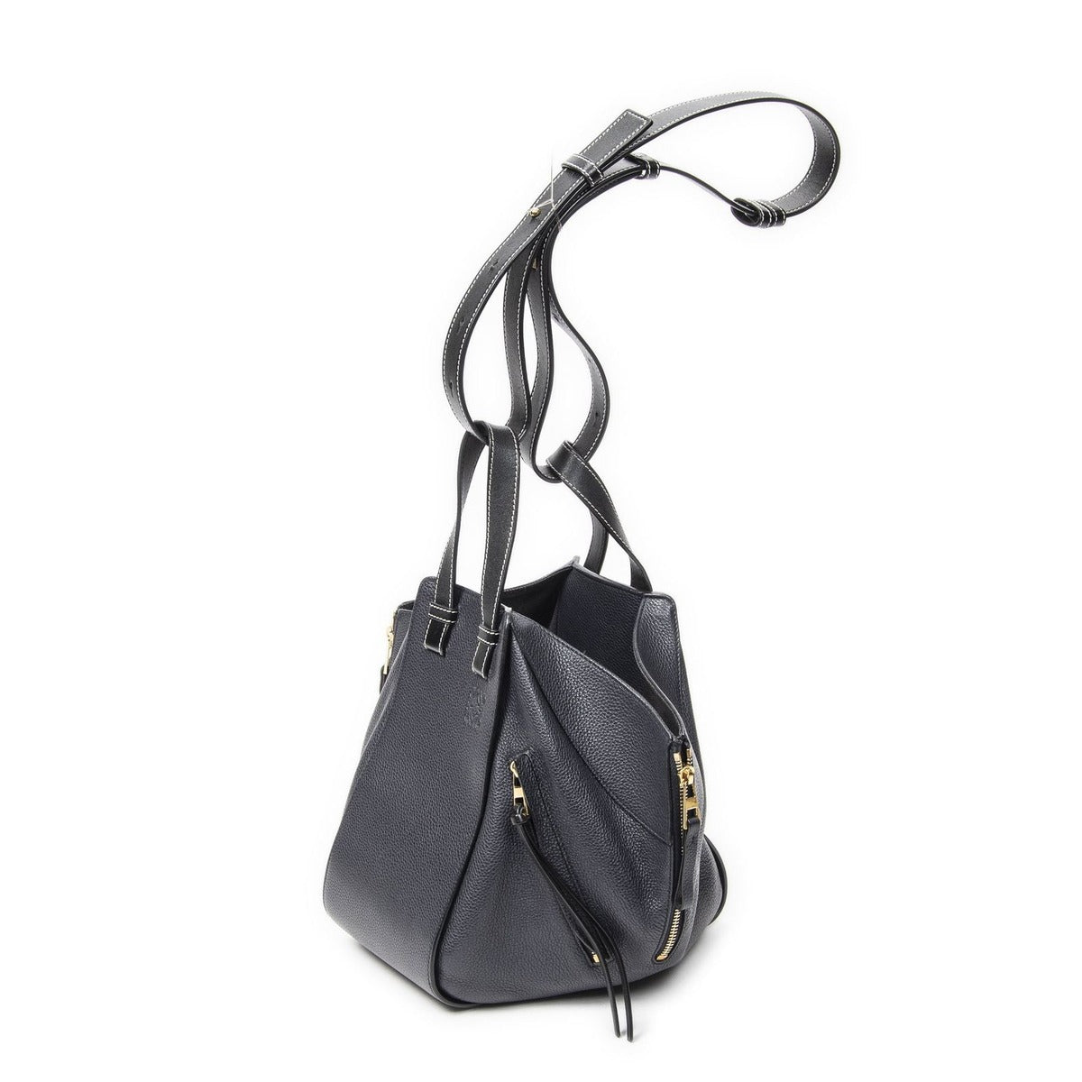 Loewe Small Hammock Navy Grain Calfskin Leather — view 2