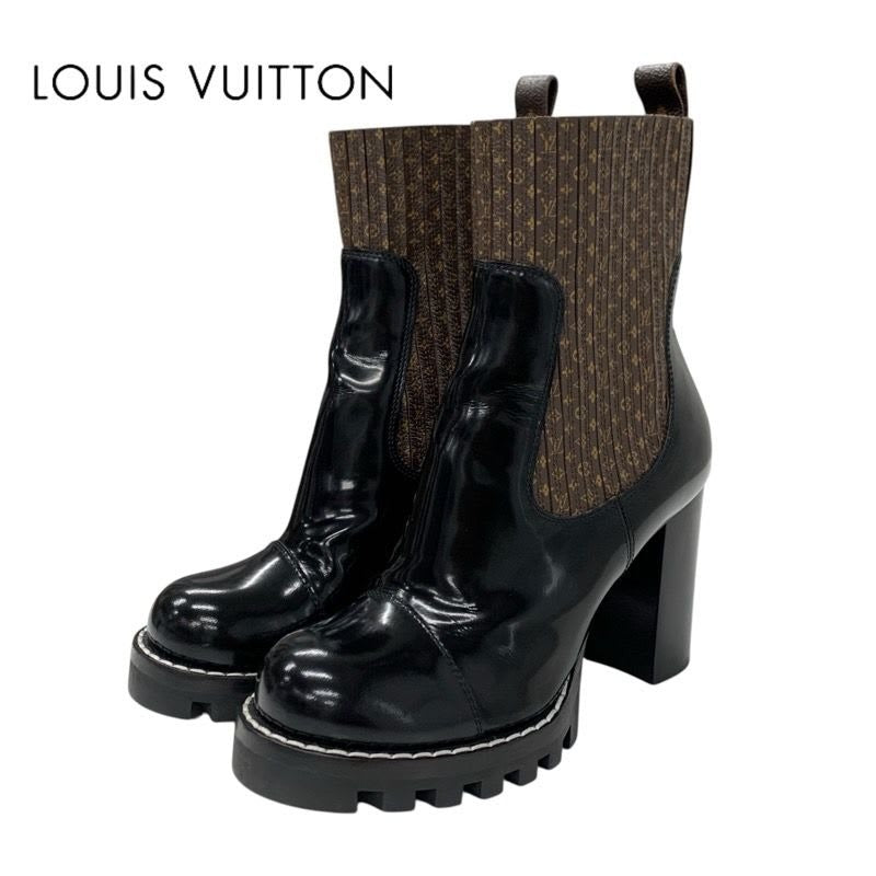 Louis Vuitton Star Trail Line Monogram Boots Short Shoes Leather Patent