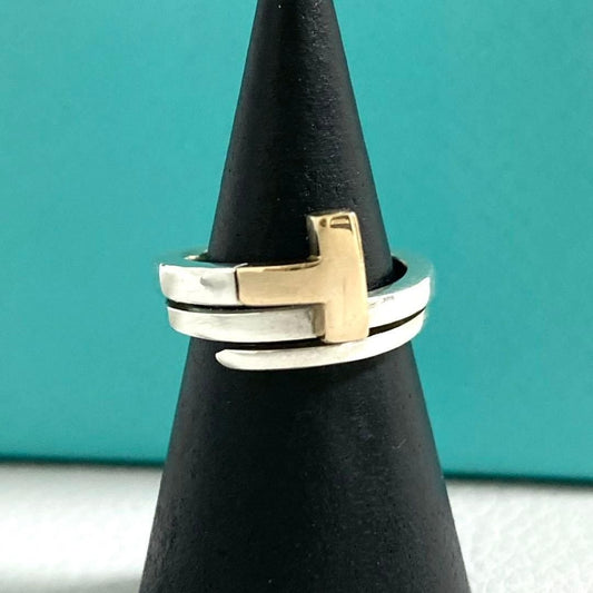 Tiffany & Co T Square Wrap Ring 18k Pink Gold