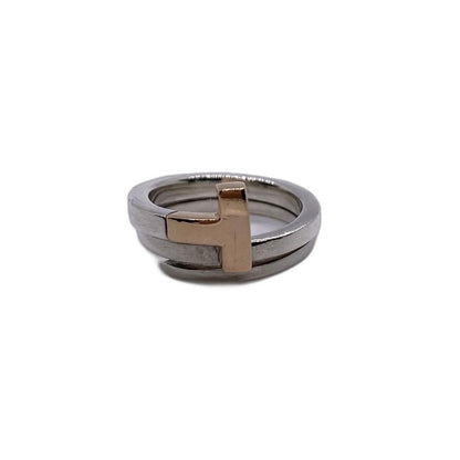Tiffany & Co T Square Wrap Ring 18k Pink Gold — view 2