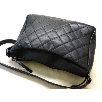 Chanel Bag Shoulder Black Leather 10 Wild Stitch Quilted — view 2