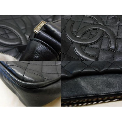 Chanel Bag Shoulder Black Leather 10 Wild Stitch Quilted — view 5