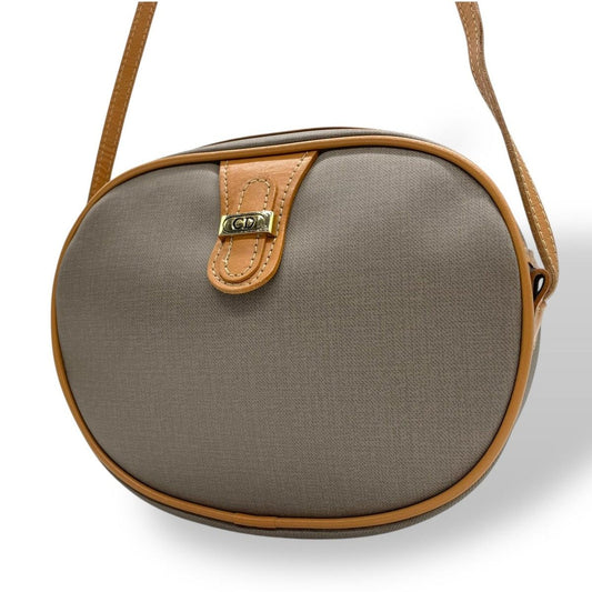 Dior Shoulder Bag Crossbody Available Honeycomb Pattern Leather Gray Brown Gold
