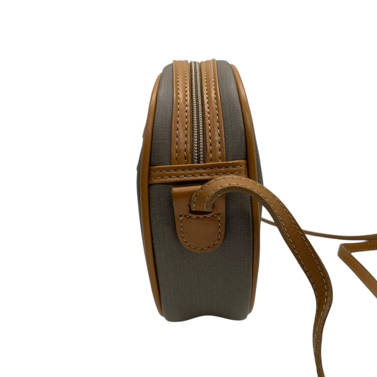 Dior Shoulder Bag Crossbody Available Honeycomb Pattern Leather Gray Brown Gold — view 6