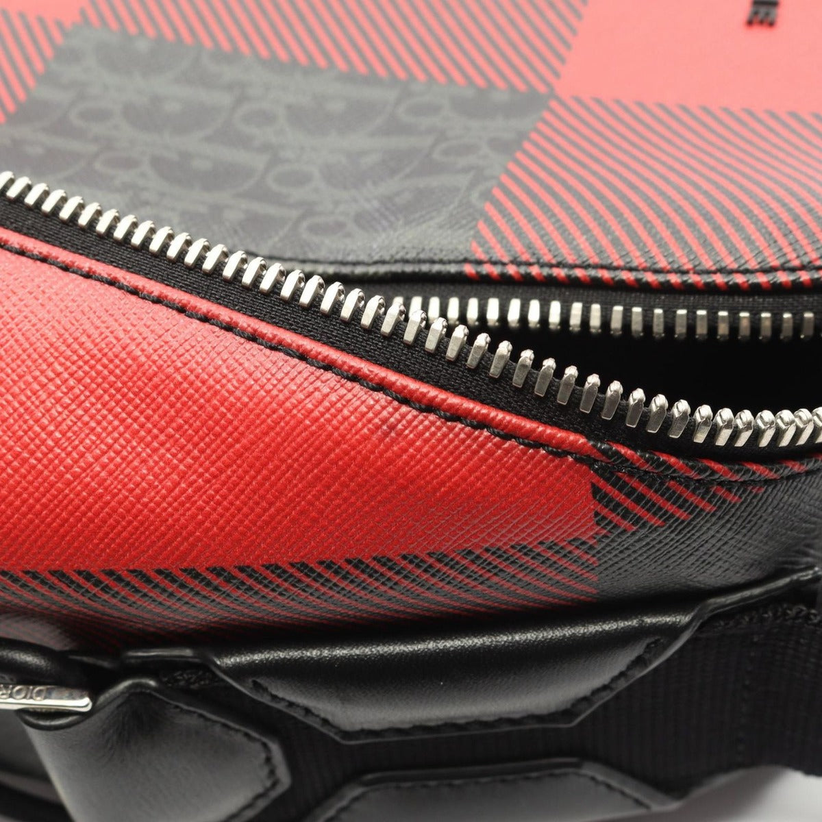 Dior Waist Bag Red Black Canvas Leather Homme — view 7