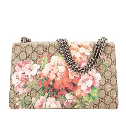 Gucci Blooms Dionysus Beige Burgundy Supreme Canvas Shoulder Bag — view 5