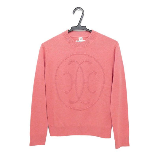 Hermes Long Sleeve Knit H Lift Pink 36 Size Cashmere