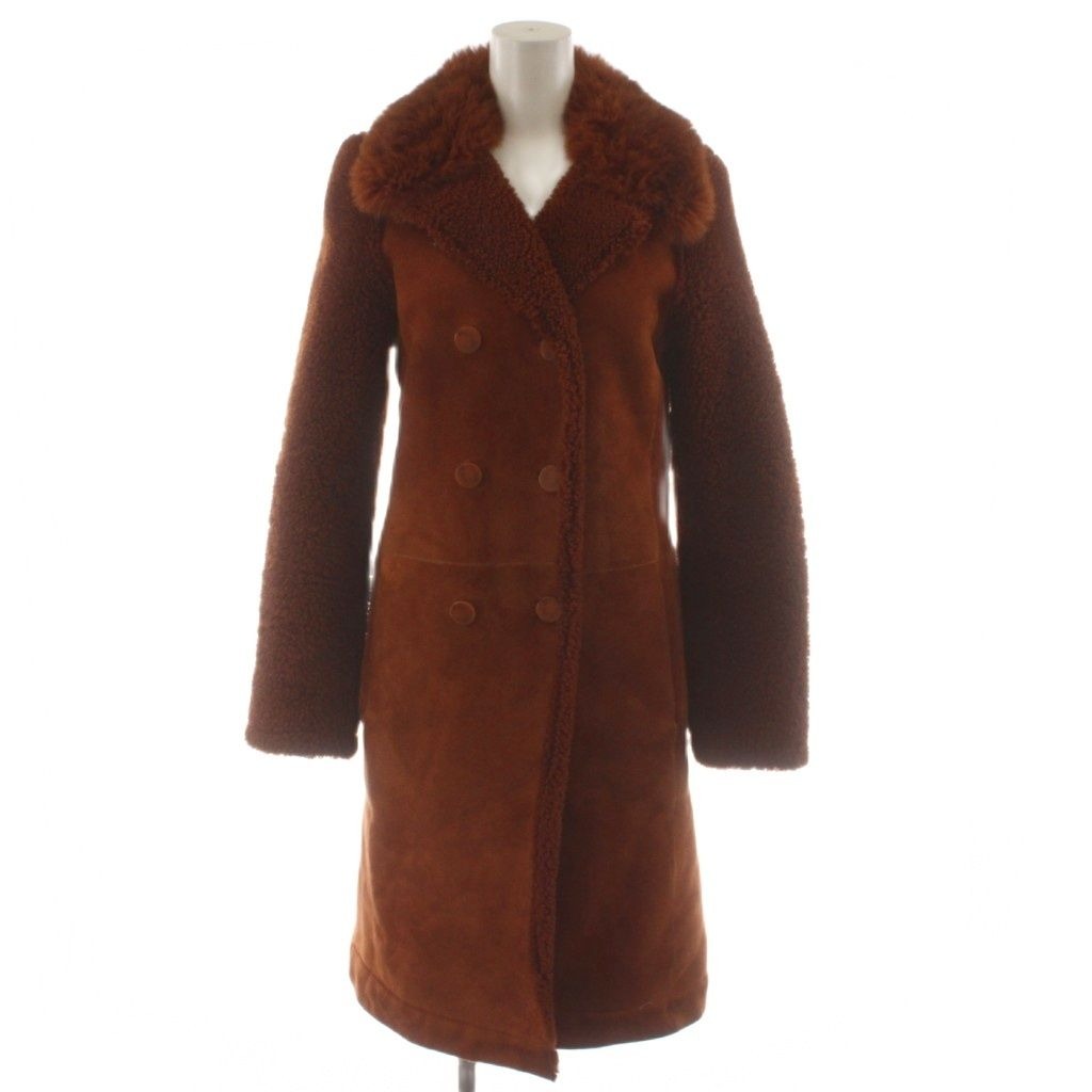 Balenciaga Mouton Coat Long Length 36 Brown