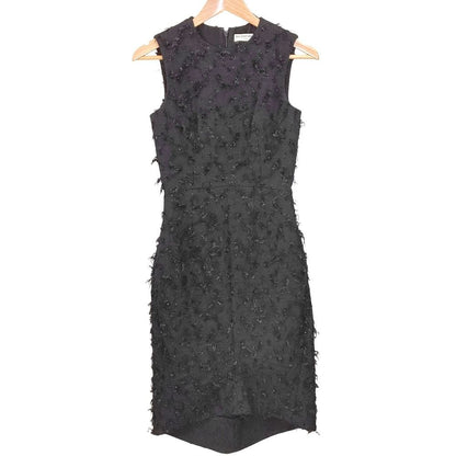 Balenciaga Tweed Sleeveless Dress 34 Black