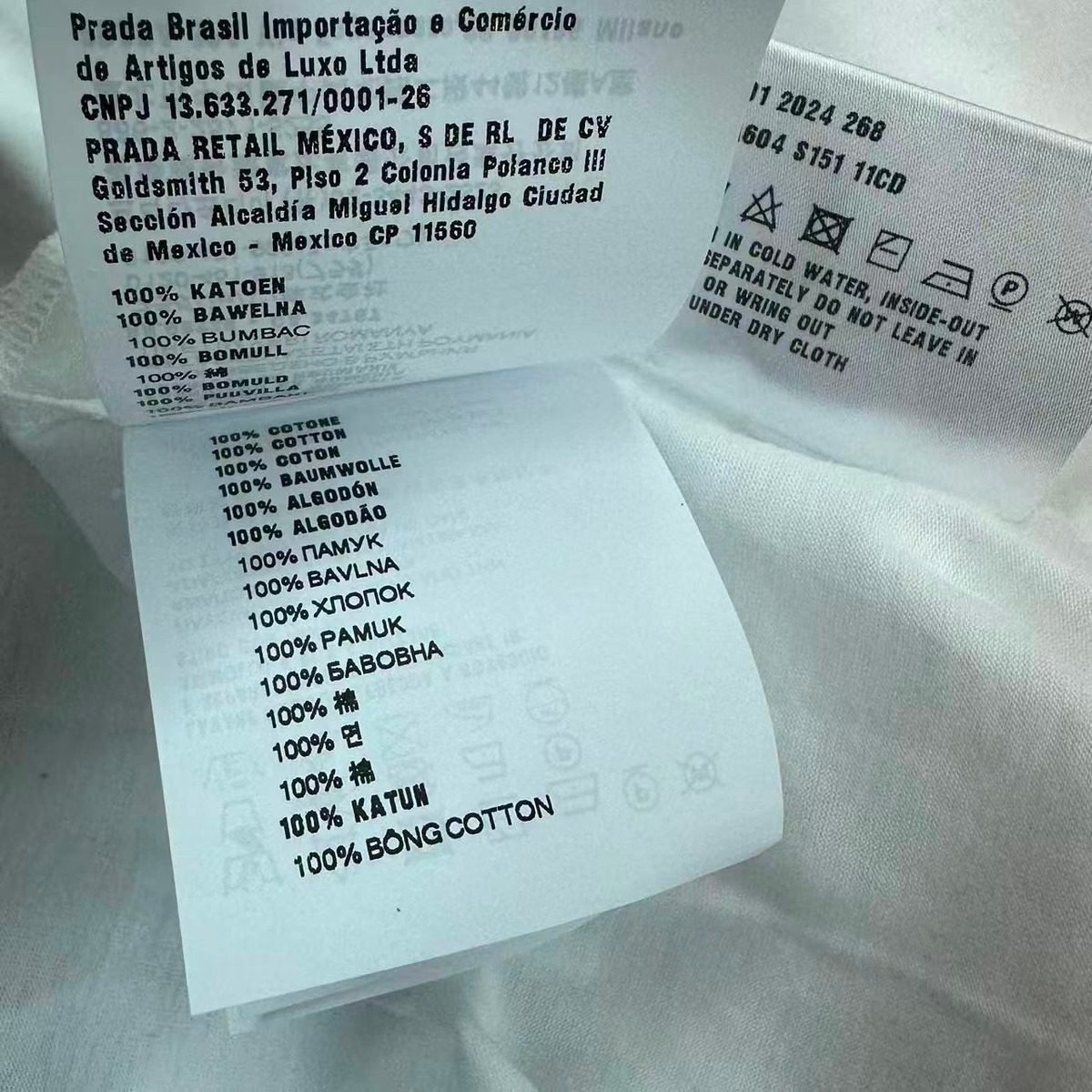 Prada T-Shirt White Cotton — view 10