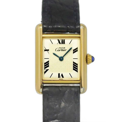 Cartier Must Tank Vermeil Watch White Quartz