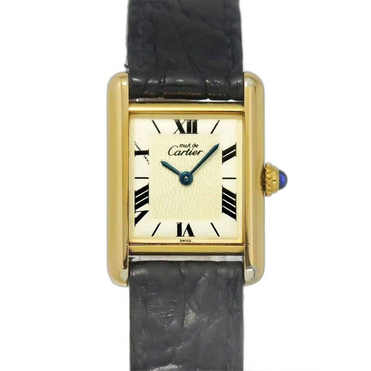Cartier Must Tank Vermeil Watch White Quartz