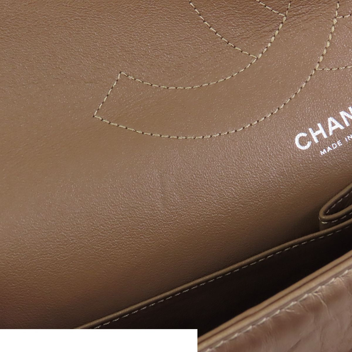Chanel Chain Double Flap Gold Silver Leather Quilted Stitch Shoulder Bag — view 6
