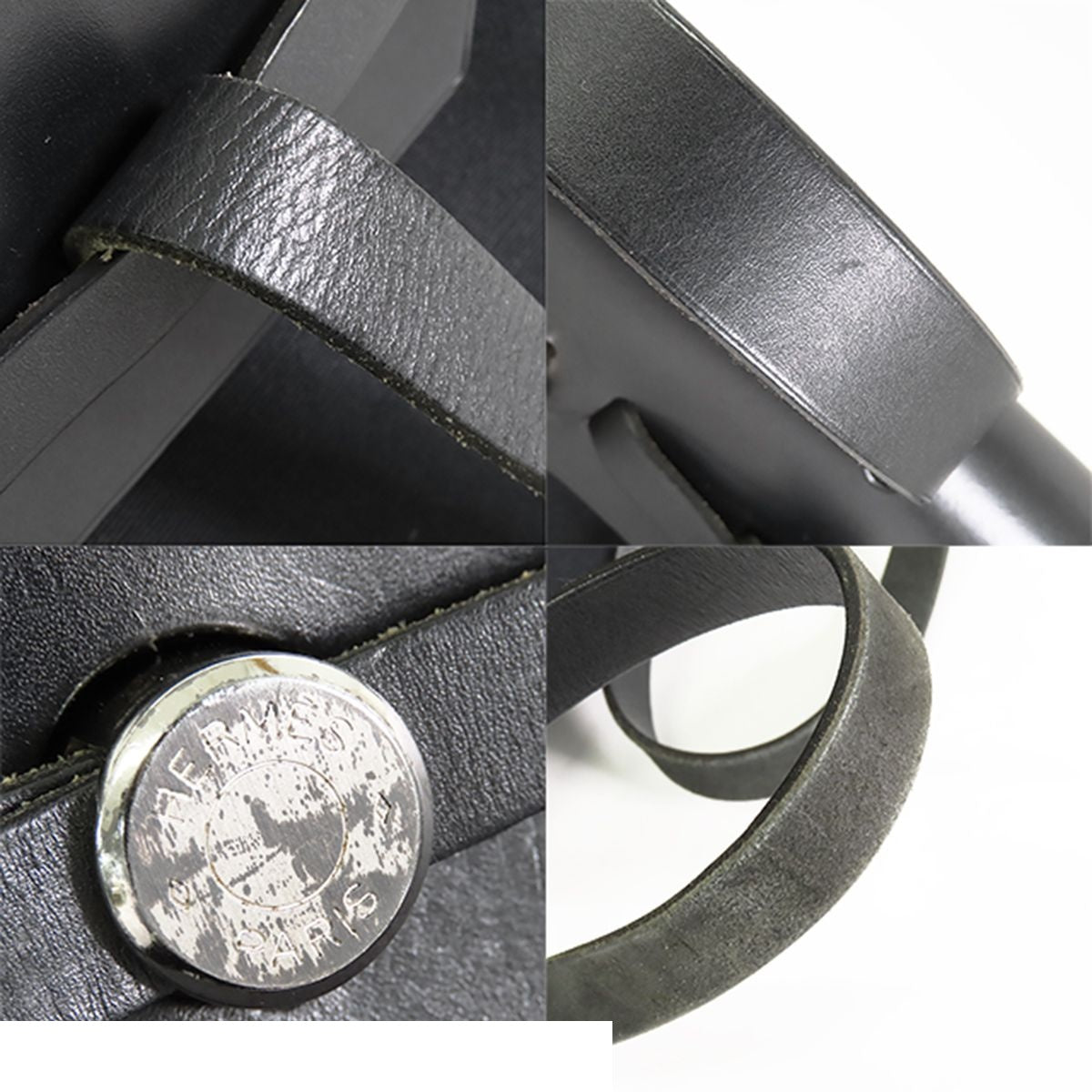 Hermes Herbag a Dos PM Black Silver Toile Vache 2-Way Backpack Shoulder Bag — view 7