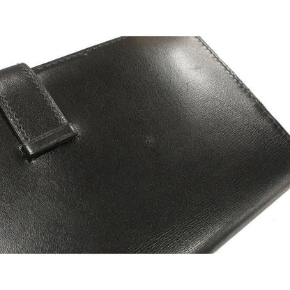 Hermes Classic Bearn Wallet Black Gold — view 4