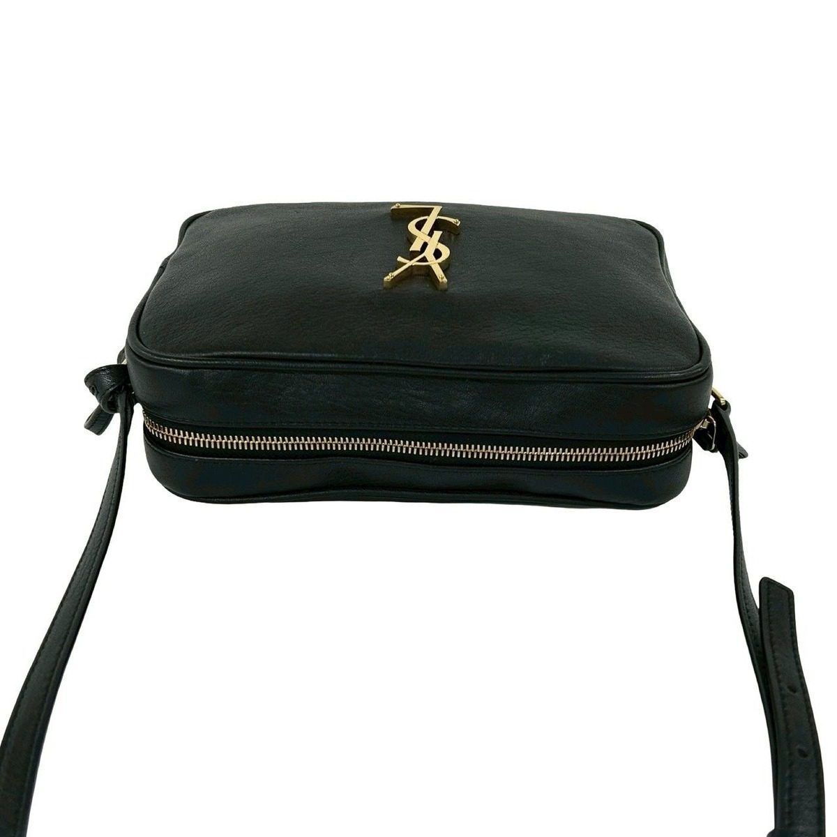 Saint Laurent Paris YSL Logo Leather Tassel Mini Shoulder Bag Pochette Black — view 4