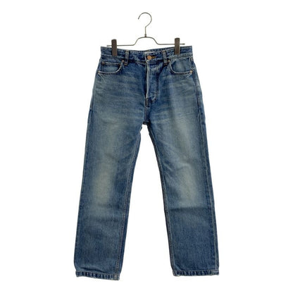 Balenciaga 2021 Distressed Denim Button Fly Pants 25 Indigo