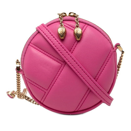 Bvlgari Serpenti Cabochon Mini Pochette Crossbody Chain Shoulder Bag Pink