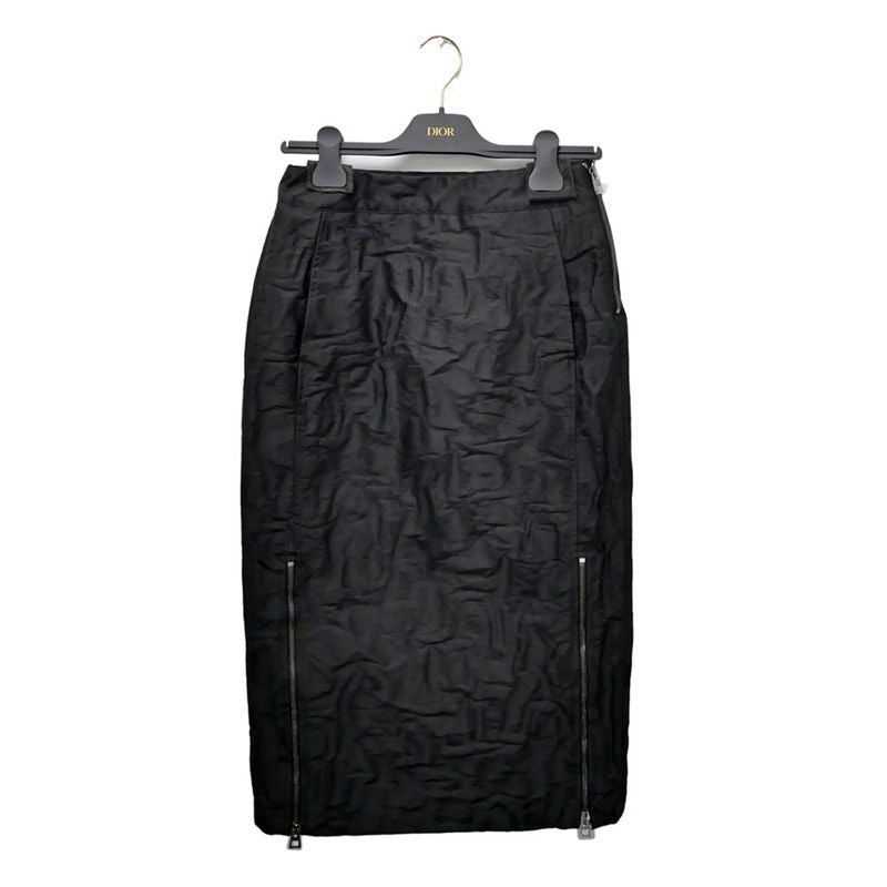 Dior Midi Skirt 527 J57 A2105 Size 36 Black Knee Length Clothing