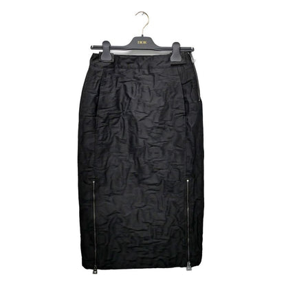 Dior Midi Skirt 527 J57 A2105 Size 36 Black Knee Length Clothing