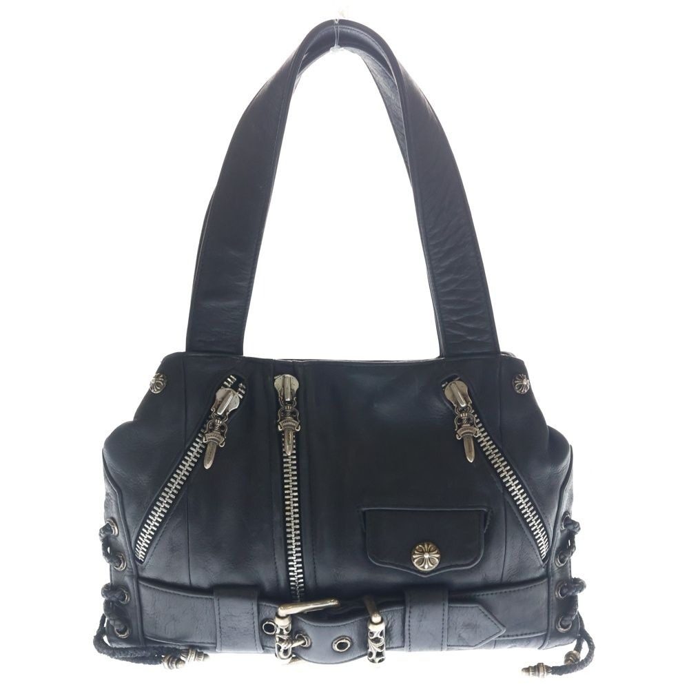 Chrome Hearts JJ Dean Small Leather Rider Handbag Black