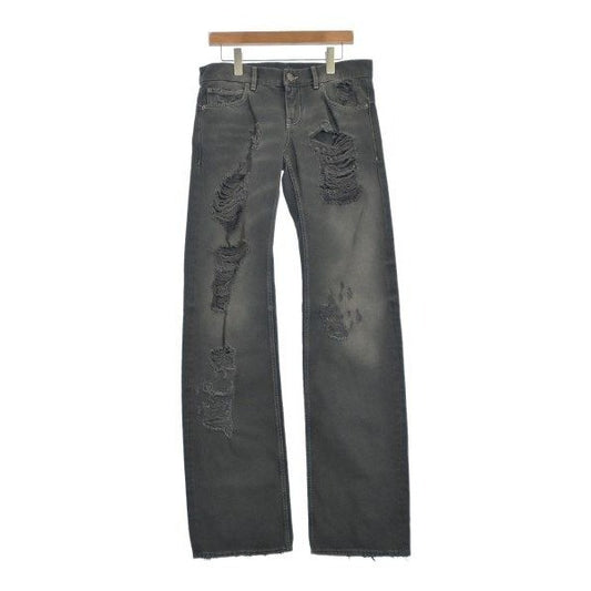 Balenciaga Denim Pants Cotton Dark Gray