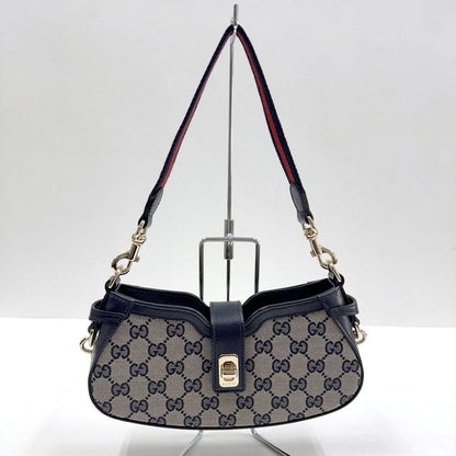 Gucci Moonside Mini Shoulder Bag GG Canvas Leather Sherry