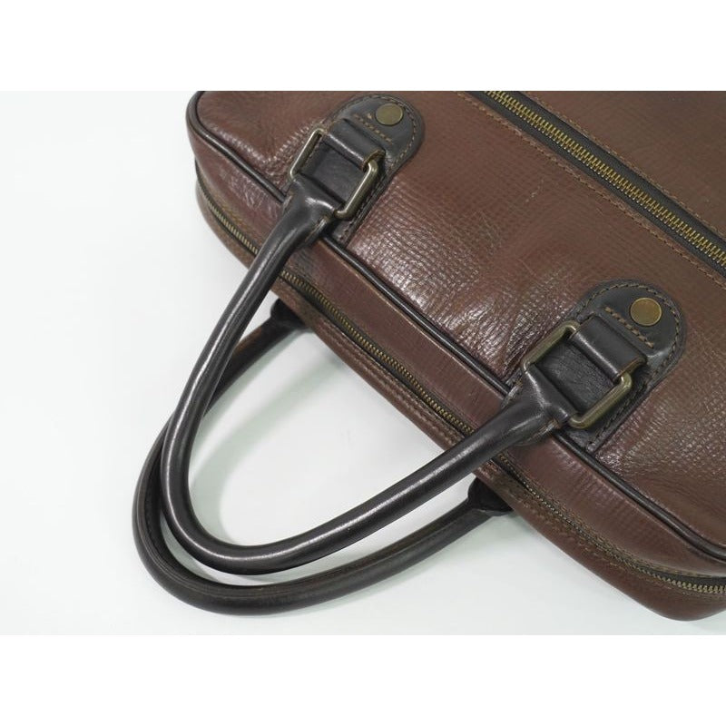Louis Vuitton Euron Utah Leather Business Bag Handbag Cafe Brown — view 5