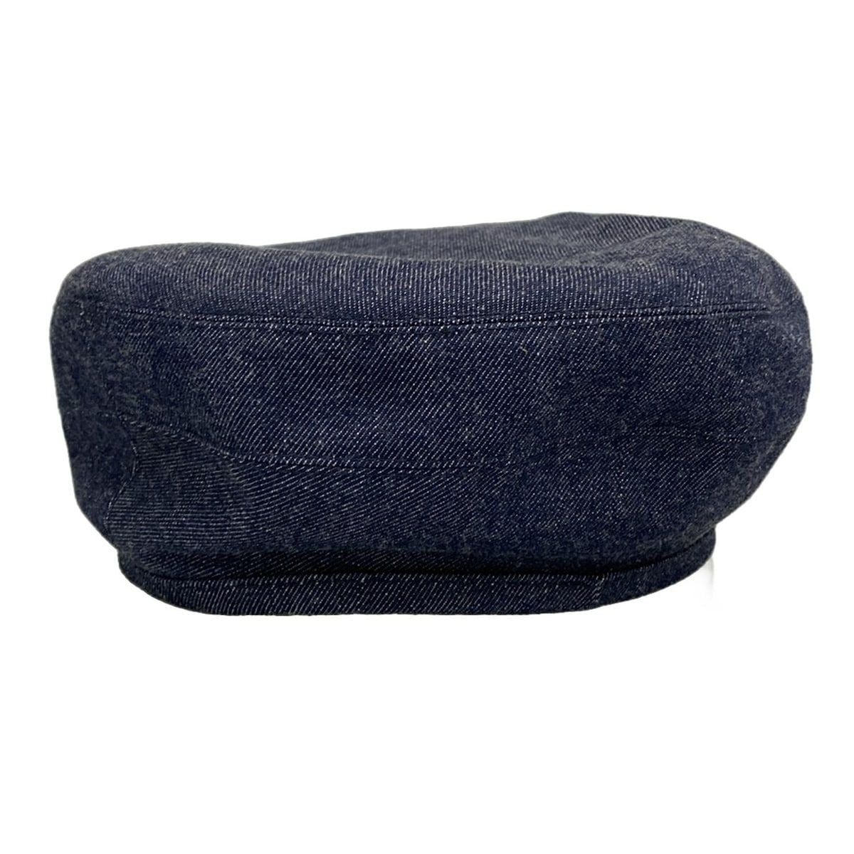 Hermes Hat 56 Dark Navy Beret Denim Cotton