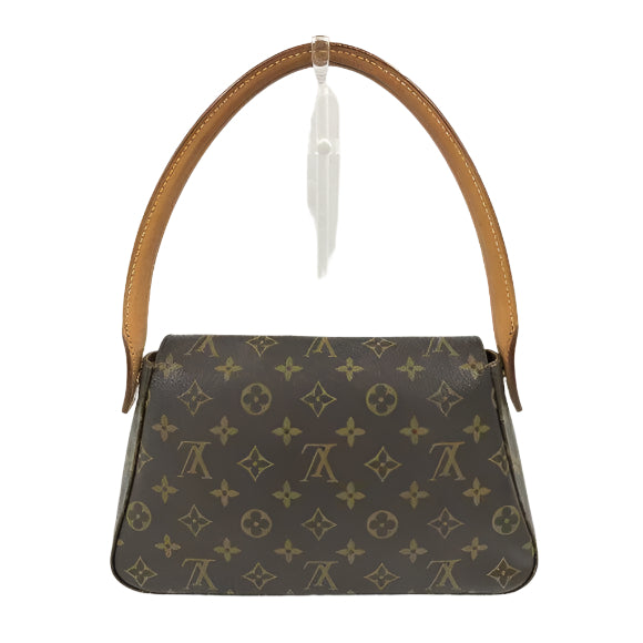 Louis Vuitton Mini Looping Monogram Tote Shoulder Hand Bag Y2K Brown