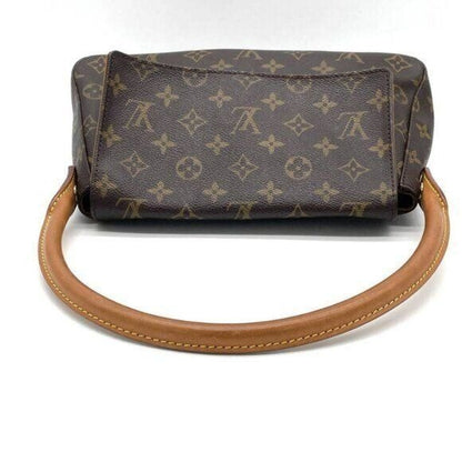 Louis Vuitton Mini Looping Monogram Tote Shoulder Hand Bag Y2K Brown