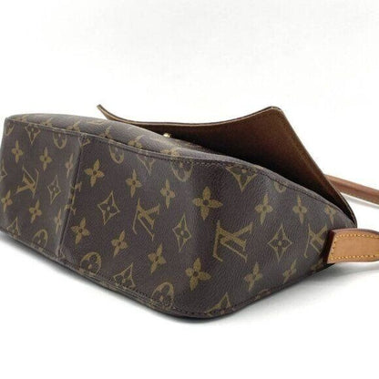 Louis Vuitton Mini Looping Monogram Tote Shoulder Hand Bag Y2K Brown