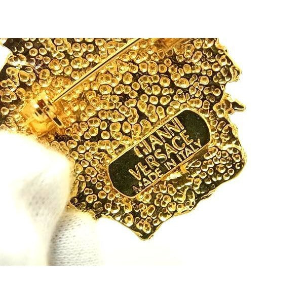 Gianni Versace Brooch Medusa Gold Metal Never On — view 2