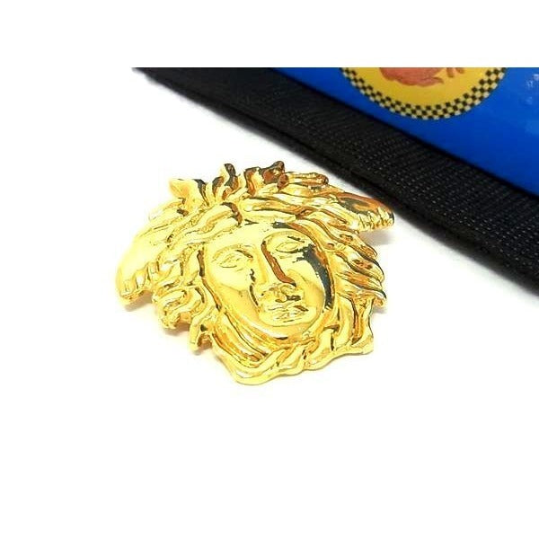 Gianni Versace Brooch Medusa Gold Metal Never On