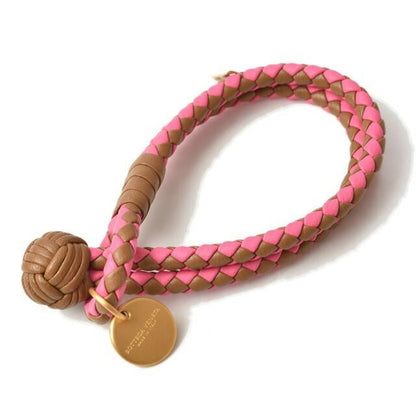 Bottega Veneta Bracelet Bangle Intrecciato Double Pink Brown