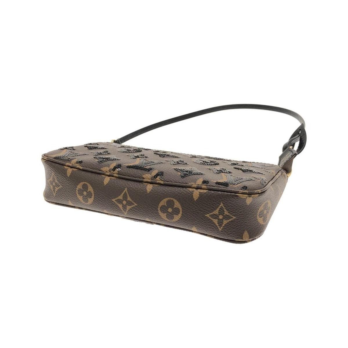 Louis Vuitton Monogram Pochette Pouch Brown Marron — view 3