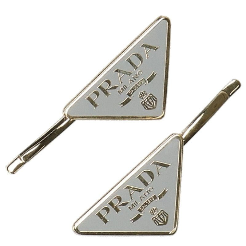 Prada Triangle Logo Hairpin