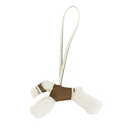 Hermes Buddy Charm with Collar Studs Etoupe Cles Anyo Miro