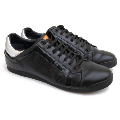 Louis Vuitton Shoes Sneakers Low Cut Leather Black — view 2