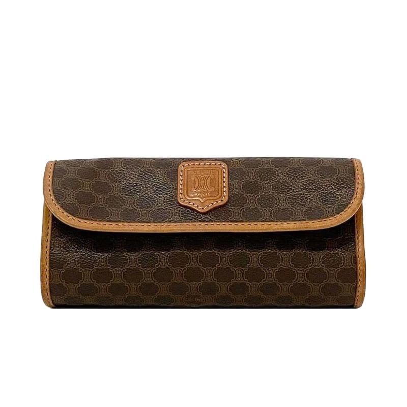 Celine Pouch Brown Macadam Leather