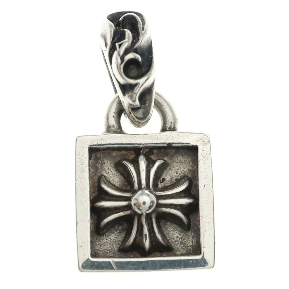 Chrome Hearts Framed CH Plus Charm Silver Necklace Top