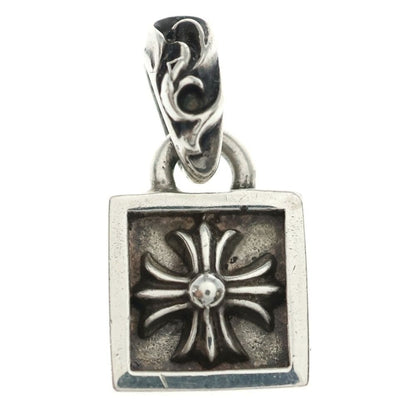 Chrome Hearts Framed CH Plus Charm Silver Necklace Top