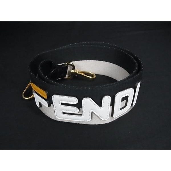 Fendi Fila Collaboration Strap Canvas Leather Bag