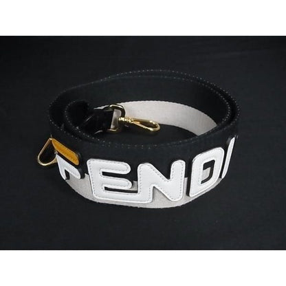 Fendi Fila Collaboration Strap Canvas Leather Bag