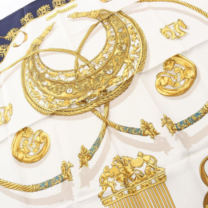Hermes Scarf Carre 90 les Cavaliers D'Or Silk — view 6