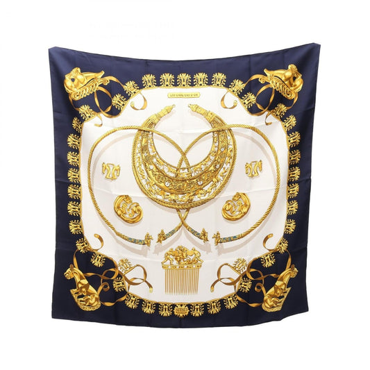 Hermes Scarf Carre 90 les Cavaliers D'Or Silk