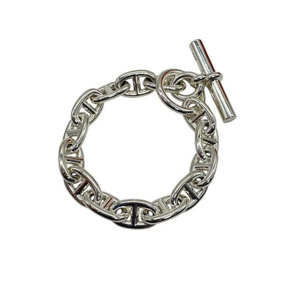 Hermes Bracelet Chaine D'ancre MM B 014 AG 925 14 Frames Silver 3425