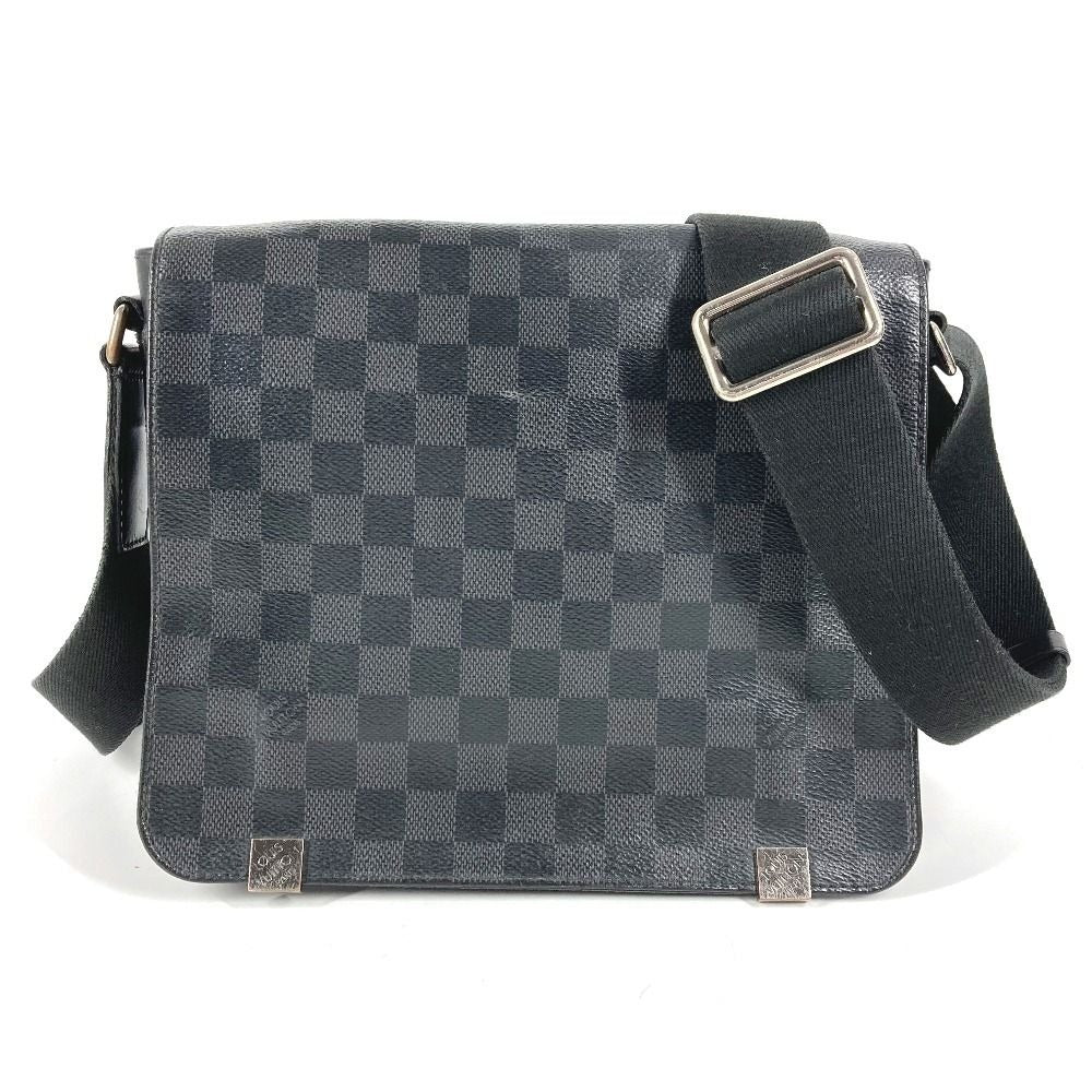 Louis Vuitton Shoulder Bag District PM NM Damier Graphite Canvas Black